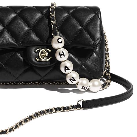 chanel pearl purse|chanel bag with pearls strap.